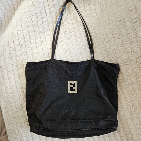 Fendi Zucca FF Vintage Black Tote - Picture 15 of 16